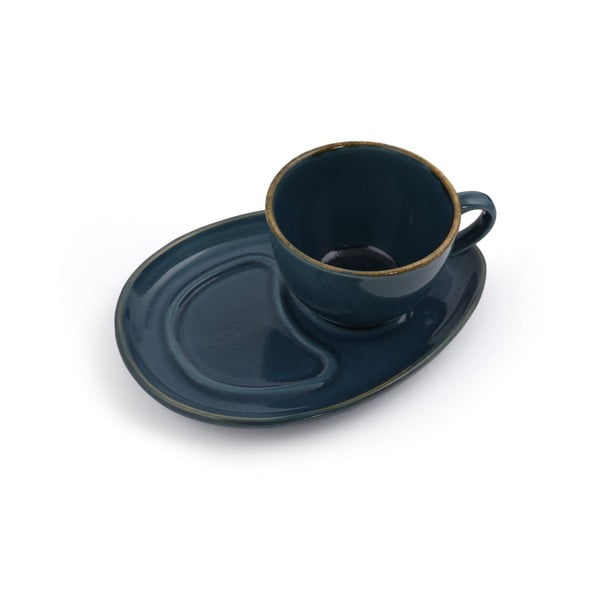 Ciemnoniebieskie ceramiczne filiżanki zestaw 2 szt. 0.21 l – Hermia-image-3