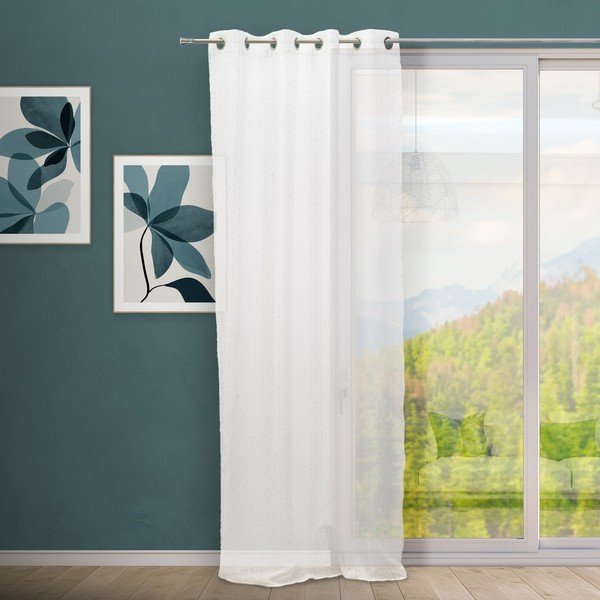 Biała firanka 140x260 cm Vertical Thread – Casa Selección-image-1