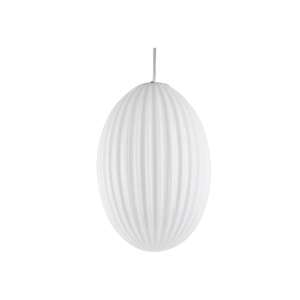 Biała szklana lampa wisząca Leitmotiv Smart, ø 30 cm