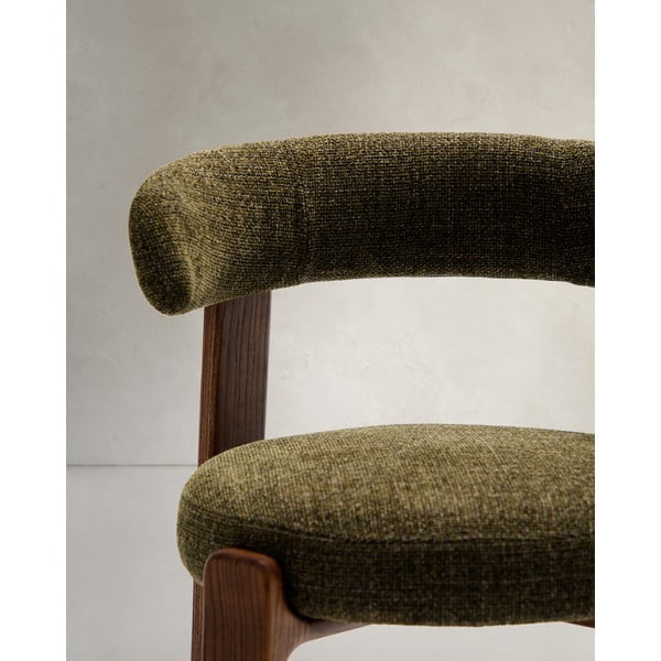 Krzesło z litego drewna jesionowego w kolorze khaki i brązowym Granite – Kave Home-image-3