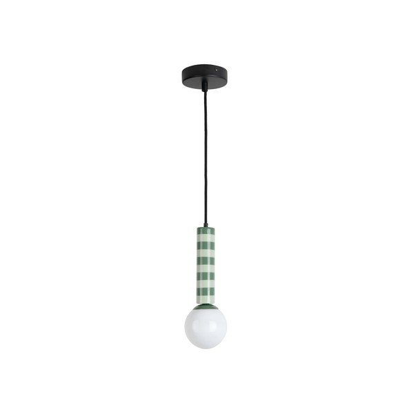 Zielona metalowa lampa wisząca ø 12 cm Rayado – Leitmotiv-image-2