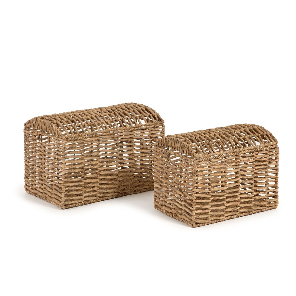 Koszyki zestaw 2 szt. z hiacyntu wodnego 60x37x40 cm Xuliana – Kave Home