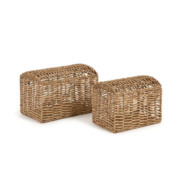 Koszyki zestaw 2 szt. z hiacyntu wodnego 60x37x40 cm Xuliana – Kave Home