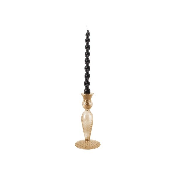 Jasnobrązowy szklany świecznik PT LIVING Swirl, wys. 17 cm-image-3