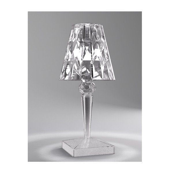 Biała przezroczysta lampka stołowa Kartell Battery-image-1