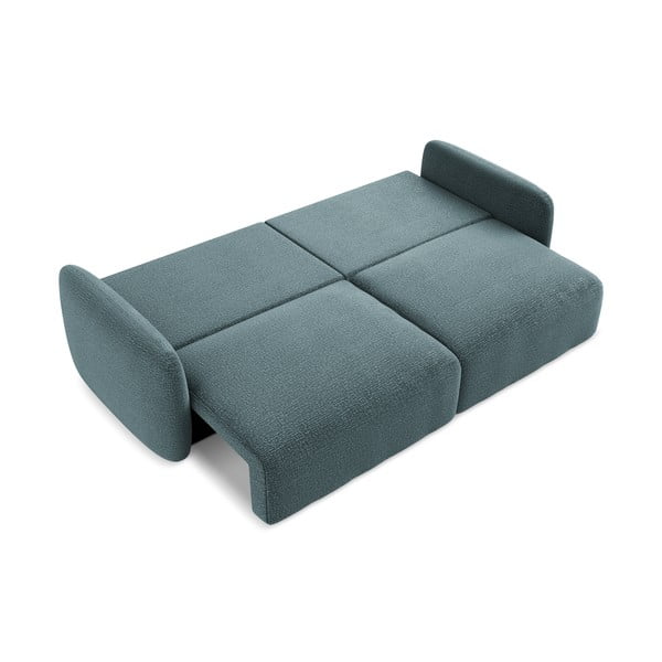 Turkusowa rozkładana/ze schowkiem sofa 238 cm Kalena – Makamii-image-4