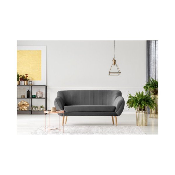 Szara sofa 2-osobowa Mazzini Sofas Benito-image-4