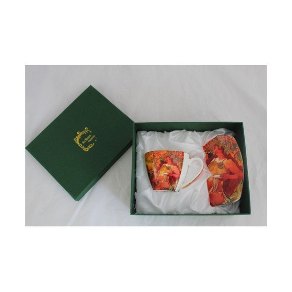 Alfons Mucha - kubek z podstawką "Jesień"-image-1