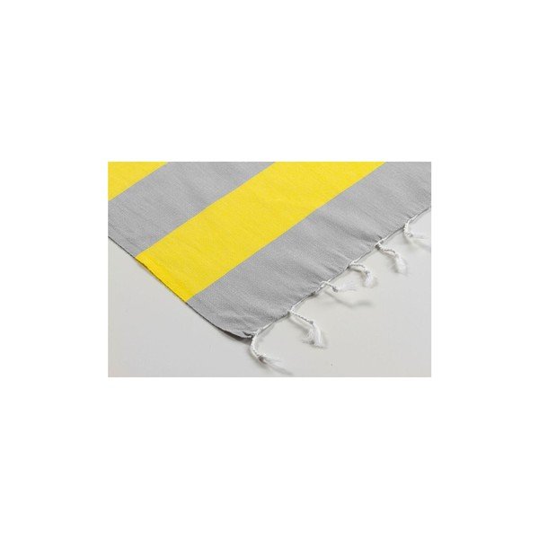 Ręcznik hammam Myra Grey Yellow, 100x180 cm-image-1