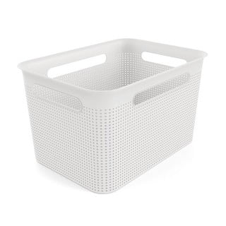 Biały koszyk z plastiku z recyklingu Brisen – Rotho