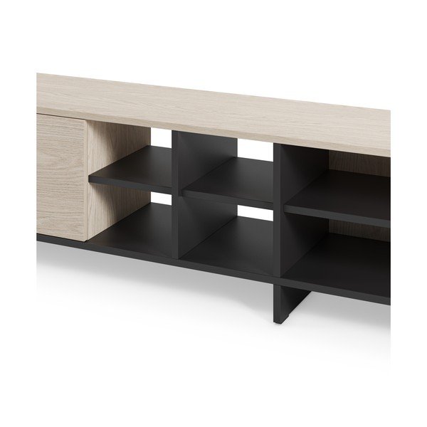Czarna szafka pod TV 230x44x36 cm Cequoia – Marckeric-image-4