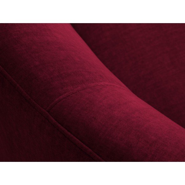 Bordowa aksamitna asymetryczna sofa Mazzini Sofas Debbie, lewostronna-image-4
