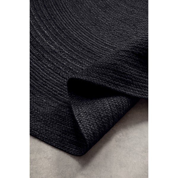 Czarny okrągły dywan z juty dwustronny/tkany ręcznie ø 140 cm Braided  – Hanse Home-image-3