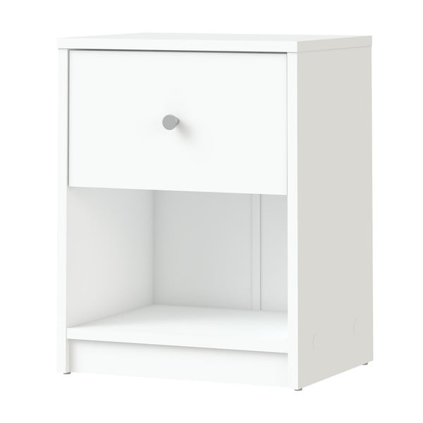 Biała szafka nocna z półkami May – Tvilum-image-4