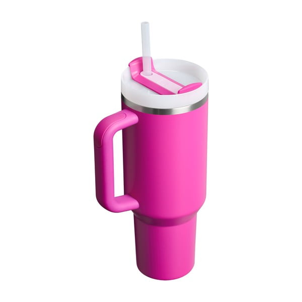 Różowy termos ze słomką ze stali nierdzewnej 1,18 l Quencher H2.0 FlowState Tumbler Violet Blossom – Stanley-image-2