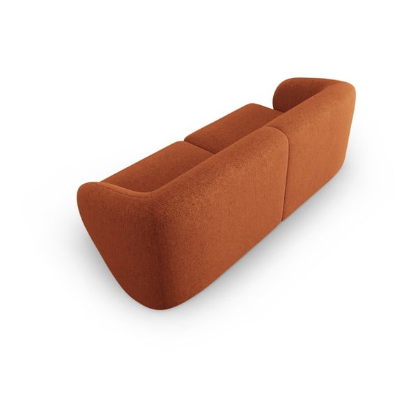 Sofa  z tkaniny szenilowej w kolorze terakoty 188 cm Paolo – Milo Casa-image-3