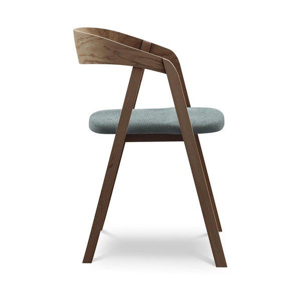 Niebieski fotel jadalniany z litego drewna Erika – Makamii-image-2