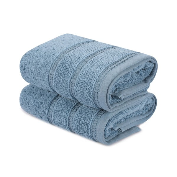 Zestaw 2 niebieskich bawełnianych ręczników Foutastic Arella, 50x90 cm-image-2