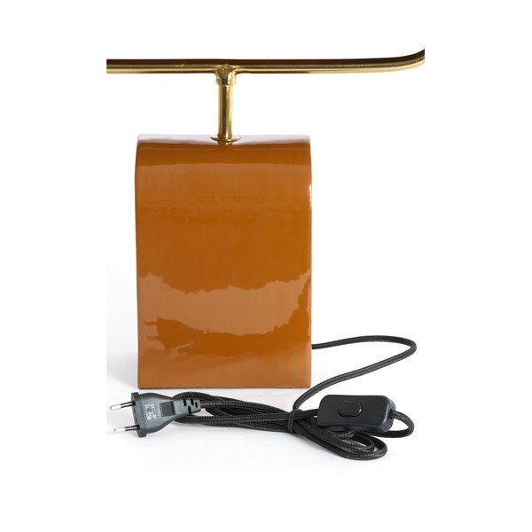 Pomarańczowa metalowa lampa stołowa (wysokość 38 cm) Cardona – Light & Living-image-4