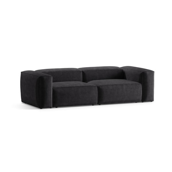 Ciemnoszara sztruksowa sofa 264 cm Bergamo – Cosmopolitan Design-image-2
