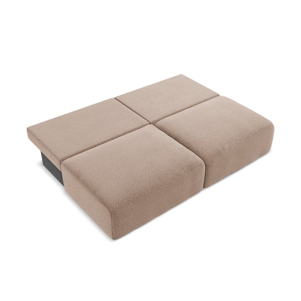 Jasnobrązowa rozkładana/ze schowkiem sofa 216 cm Kalena – Makamii-image-4