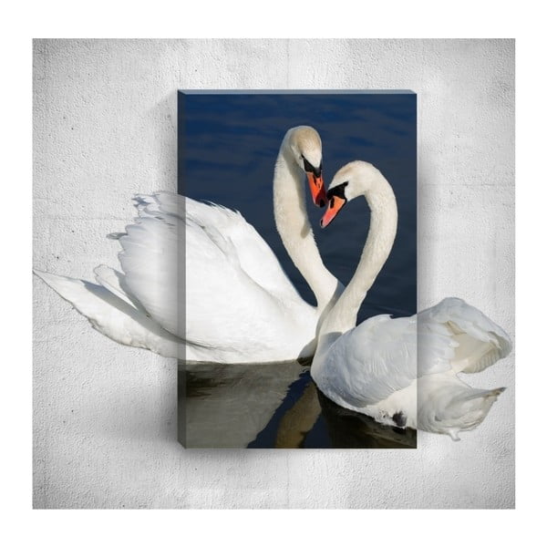 Obraz 3D Mosticx Swans, 40x60 cm
