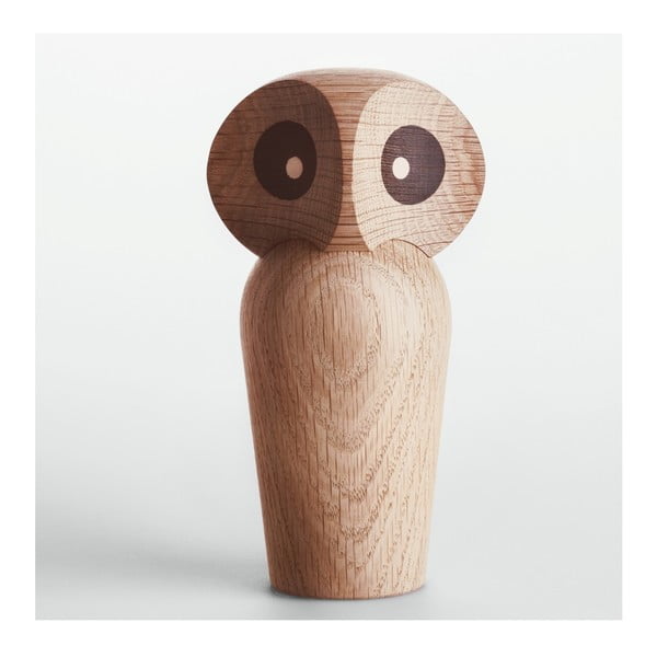 Jasna dekoracja z drewna dębowego w kształcie sowy Architectmade Owl