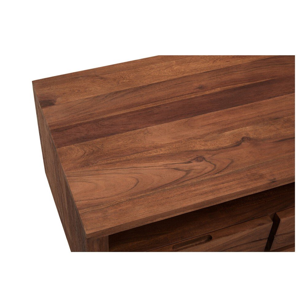 Szafka pod TV z litego drewna akacjowego w ciemnym naturalnym kolorze 140x52x50 cm Simla – Premier Housewares (zdjęcie 9)