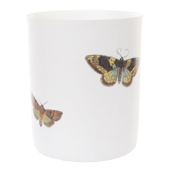 Doniczka porcelanowa z brązowymi motylami SHISHI Butterfly, wys. 16 cm