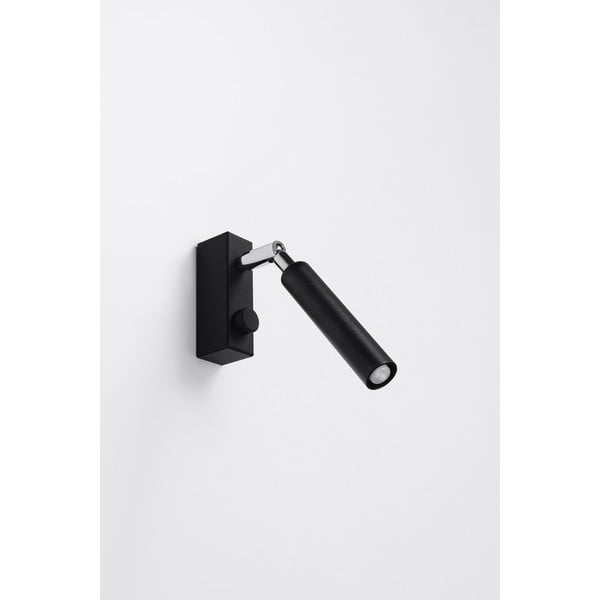 Czarna lampa punktowa 10x3 cm Tiden – Sollux-image-2