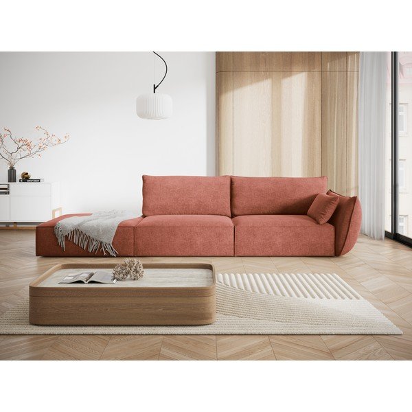 Czerwony szezlong (prawostronny) Vanda – Mazzini Sofas-image-1