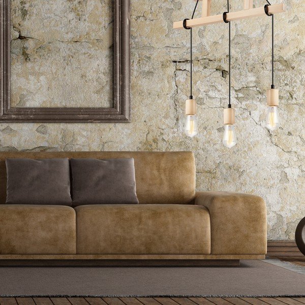 Lampa wisząca w naturalnym kolorze Leon – LAMKUR-image-2