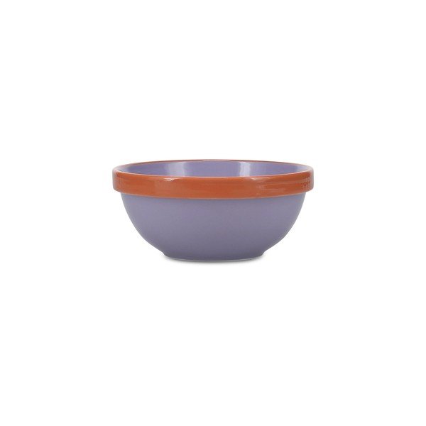Pomarańczowa/fioletowa kamionkowa miska 710 ml Duo – ONA-image-4