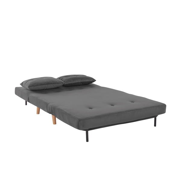 Szara aksamitna sofa 125 cm Magalli – Støraa-image-2