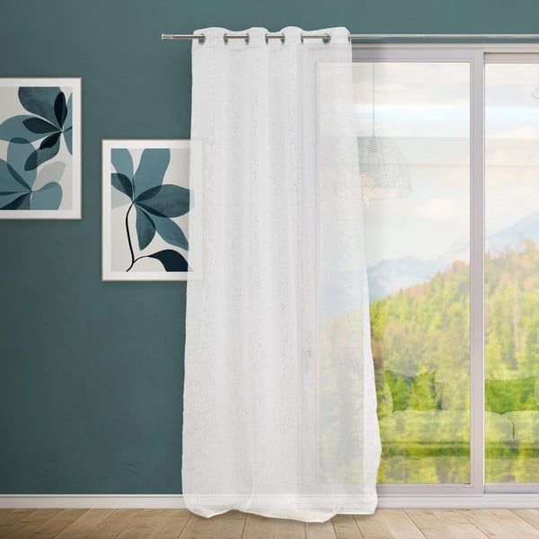 Firanka w biało-srebrnym kolorze 140x260 cm Pucka – Casa Selección-image-1