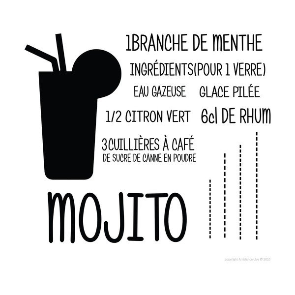 Naklejka Cocktail Mojito, 55x55 cm-image-2