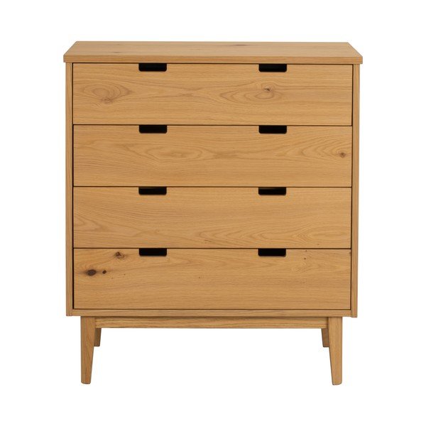 Komoda z litego drewna dębowego w naturalnym kolorze 75x85x38 cm Garrison – Rowico-image-1