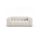 Kremowa sofa z tkaniny szenilowej 200 cm Lupine – Micadoni 