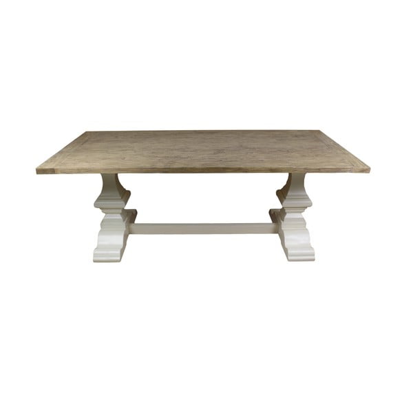 Biały stół do jadalni z drewna sosnowego HSM Collection Hampshire, 300x100 cm
