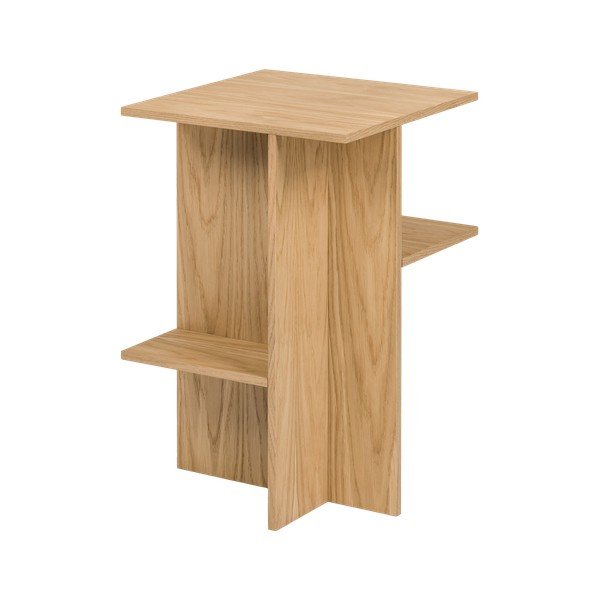 Szafka nocna w dekorze dębu z półką w naturalnym kolorze Atik – noo.ma-image-4