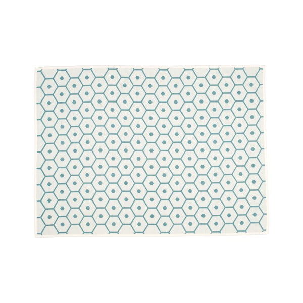 Turkusowy koc z mieszanki wełny 140x180 cm Honey Turquoise – Pappelina-image-1