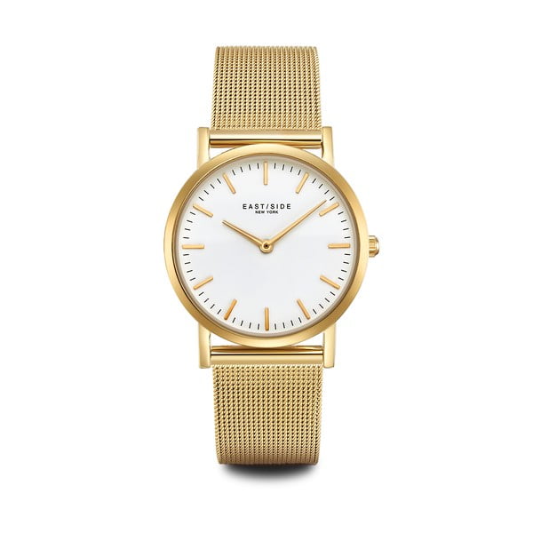 Zegarek damski w kolorze złota z białym cyferblatem Eastside East Village