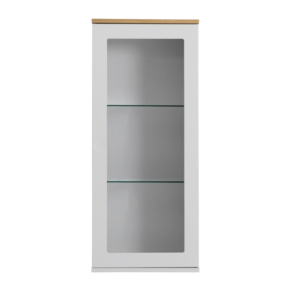 Biała 1-drzwiowa witryna Tenzo Dot, wys. 95 cm