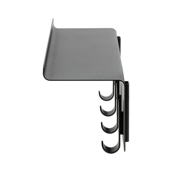 Czarny stalowy wieszak ścienny z półką 11,5 cm A-Hallway – Zone-image-4