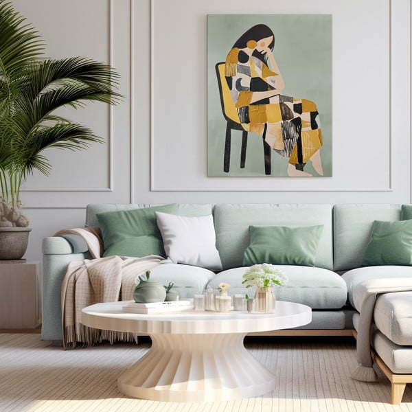 Obraz z ręcznie malowanymi elementami 70x100 cm Penelope – Styler-image-4