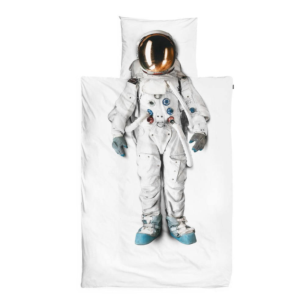 Bawełniana pościel jednoosobowa Snurk Astronaut 140x200 cm