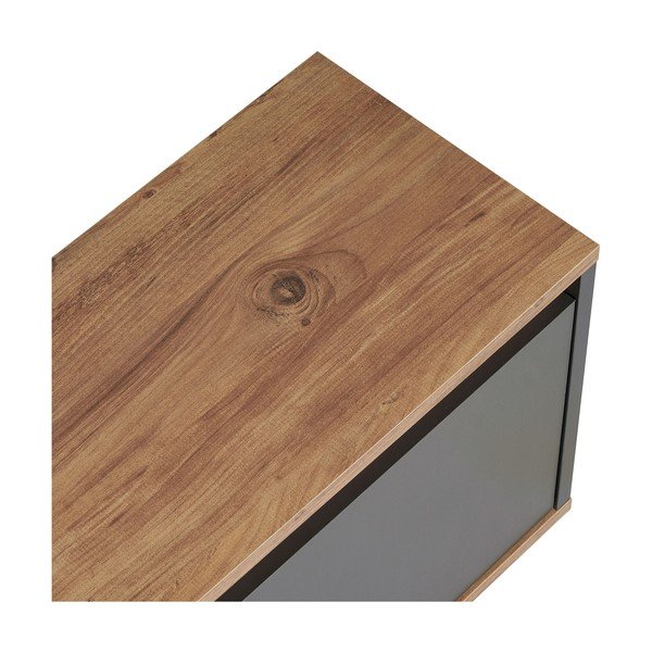 Antracytowa szafka pod TV 160x42x30 cm Sentinel – Kalune Design-image-4