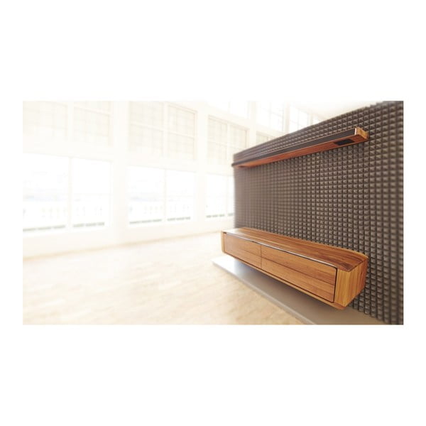 Półka ścienna pod TV z litego drewna dębowego Javorina Hang-image-2