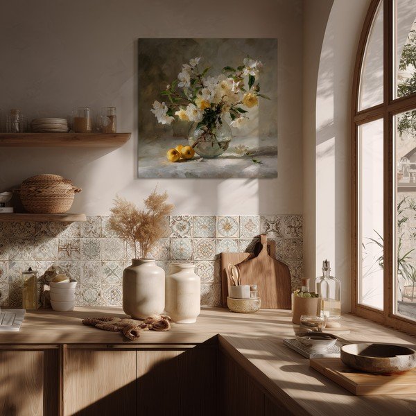 Obraz drukowany z ramą w zestawie 70x70 cm Apple Flowers – Styler-image-1