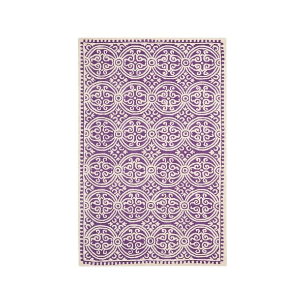 Fioletowy dywan wełniany Safavieh Marina, 274x182 cm